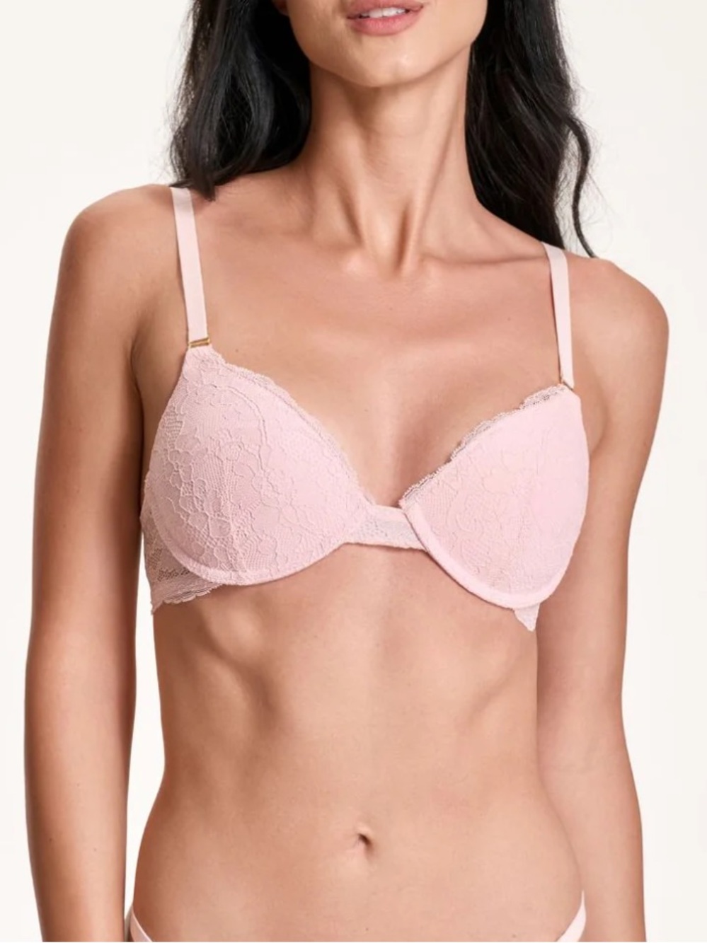 Cherries Lace Push-Up Bra Pink/Beige 32AA